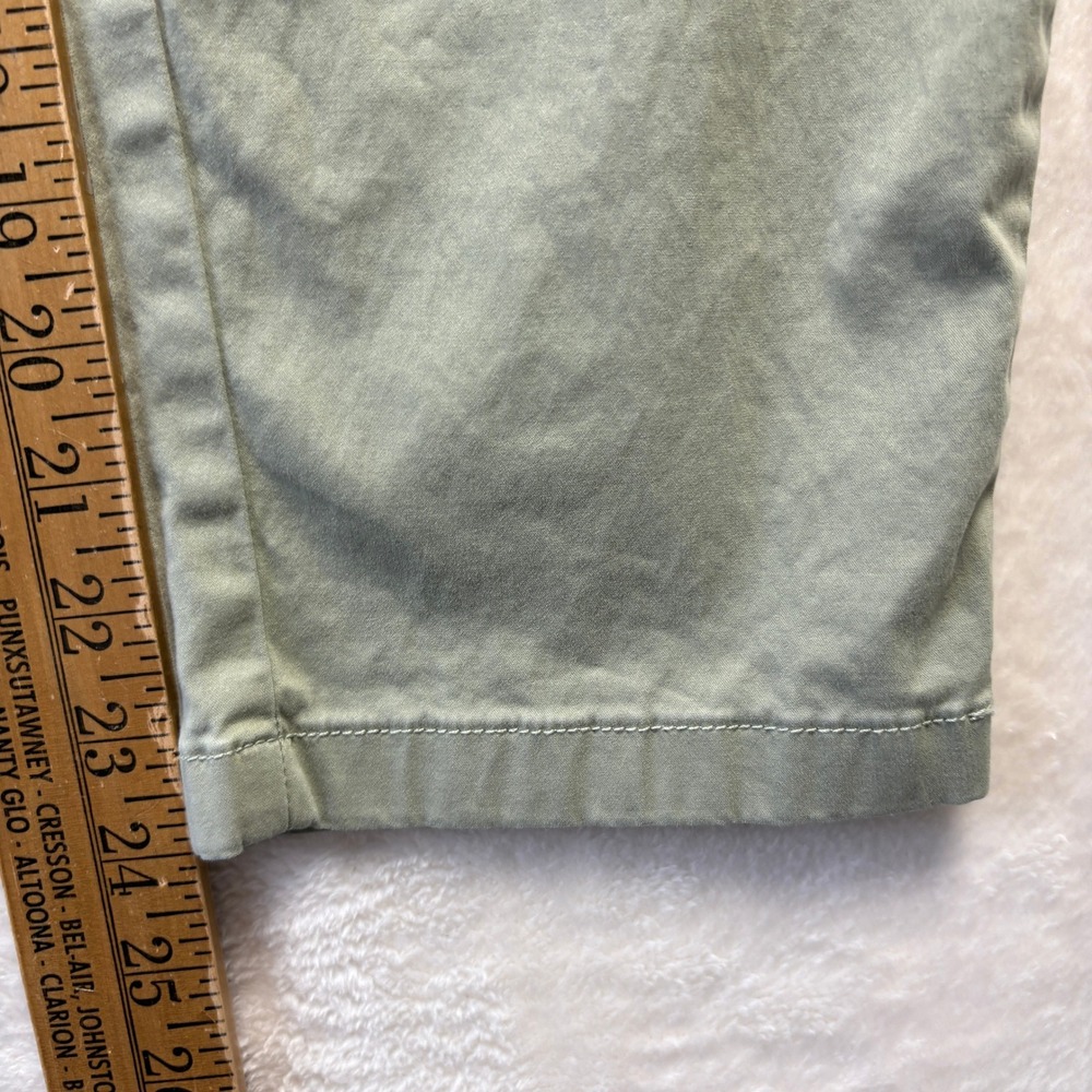 LL Bean Pants Women Sz 8 Reg Olive Green Cotton Casual Chino Classic Preppy - Picture 4 of 11